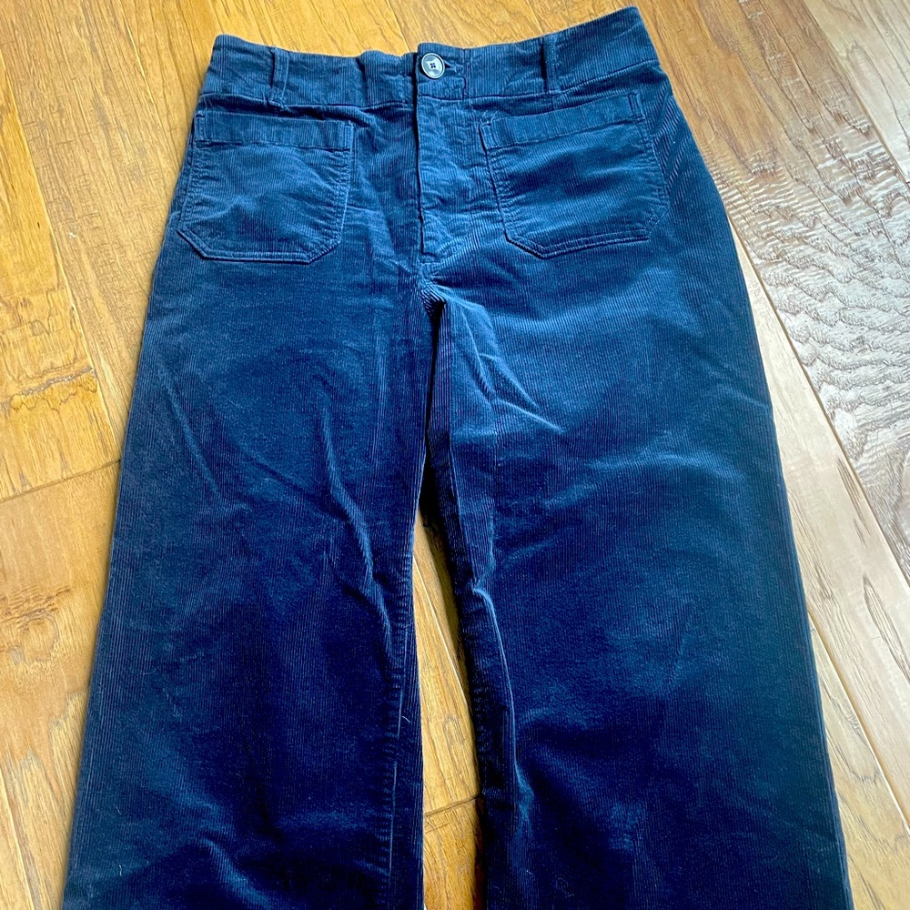 Maeve Colette Navy Corduroy Pants - size 31